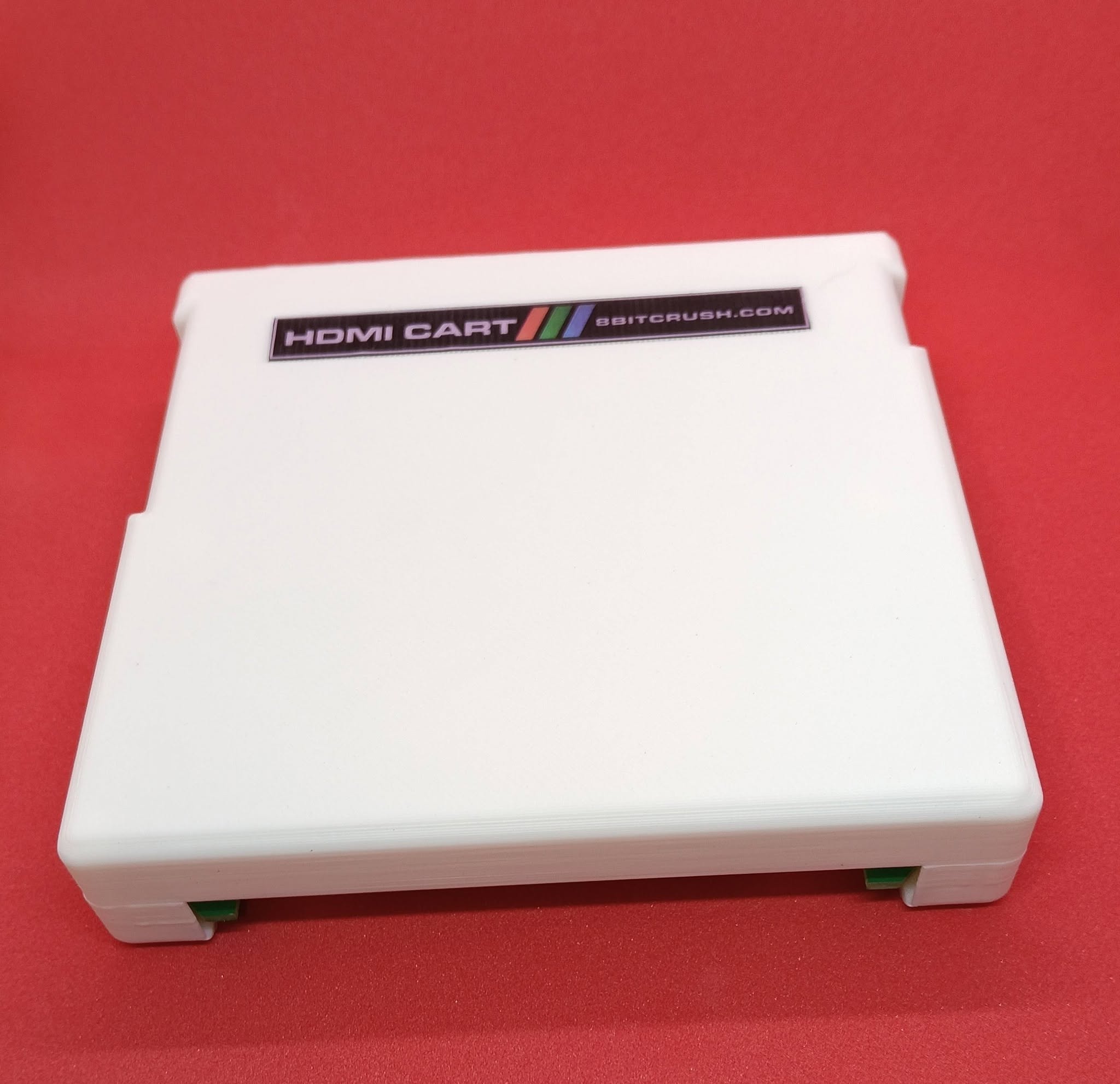 HDMI Cart from above, showing the 8BITCRUSH HDMI CART label